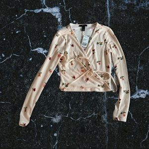 Criss Cross Floral Crop top